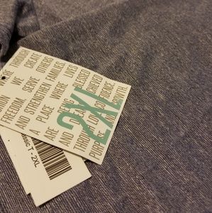 2XL Classic T Lularoe Shirt Blue Americana White